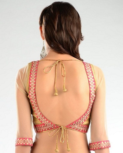 20 Stunning Backless Blouse Designs To Look Like A Celeb