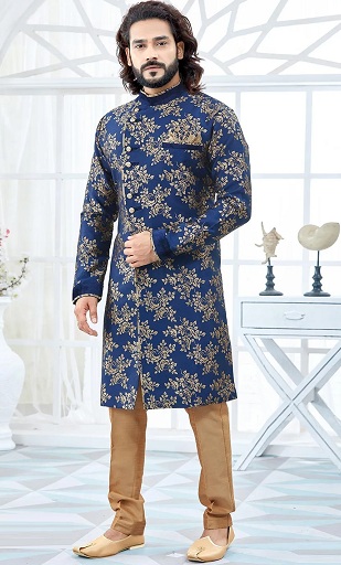 10 Latest Blue Sherwani Designs Are Sure To Impress Your Looks