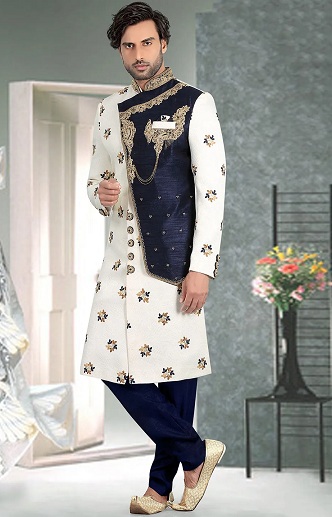 10 Latest Blue Sherwani Designs Are Sure To Impress Your Looks