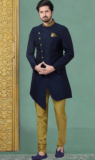10 Latest Blue Sherwani Designs Are Sure To Impress Your Looks