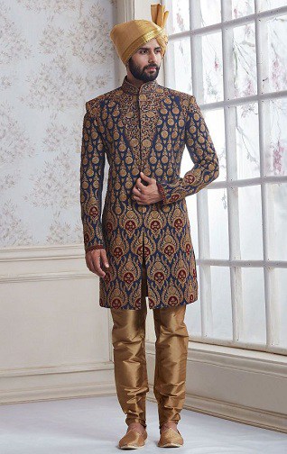 10 Latest Blue Sherwani Designs Are Sure To Impress Your Looks