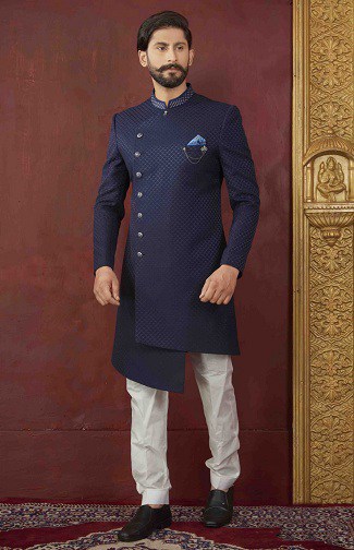 10 Latest Blue Sherwani Designs Are Sure To Impress Your Looks