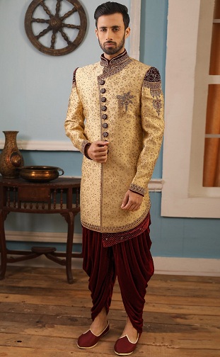 Golden Sherwani Designs - Try These 10 Models For A Bright Look