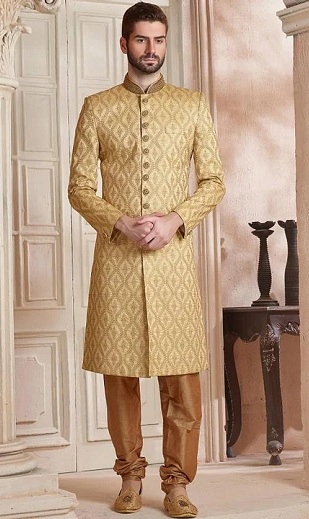 Golden Sherwani Designs - Try These 10 Models For A Bright Look