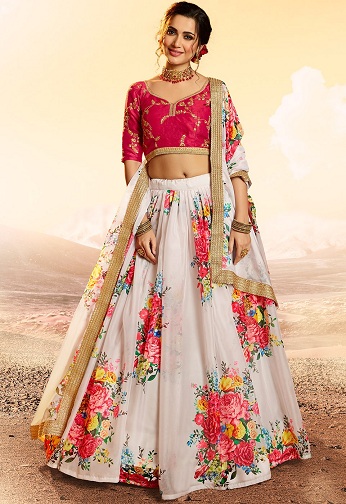15 New Models of Floral Lehenga Choli For All Occasions