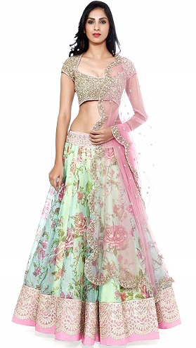 15 New Models of Floral Lehenga Choli For All Occasions