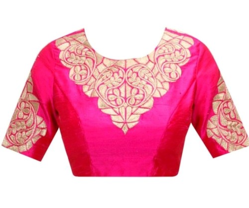 9 Trending Round Neck Blouse Designs for Stylish Look