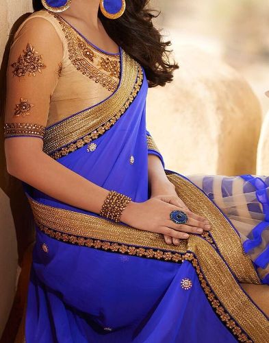 9 Trending Round Neck Blouse Designs for Stylish Look