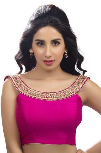 9 Trending Round Neck Blouse Designs for Stylish Look