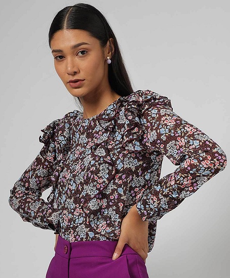 9 Latest Designs of Ruffle Tops Are Trending Now