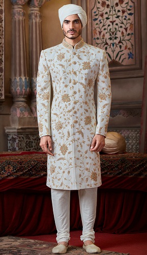 10 Trending White Sherwani Designs for Royal Look in All Occasions