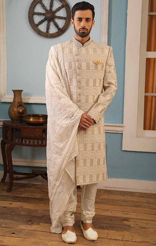 10 Trending White Sherwani Designs for Royal Look in All Occasions