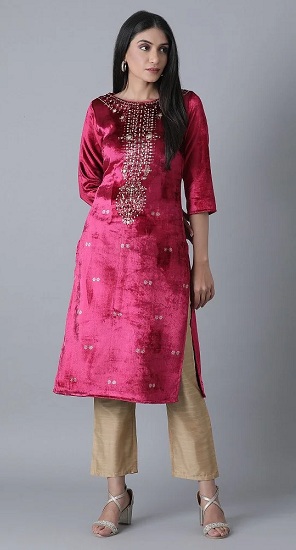 20 Awesome Pink Colour Kurti Designs For Women