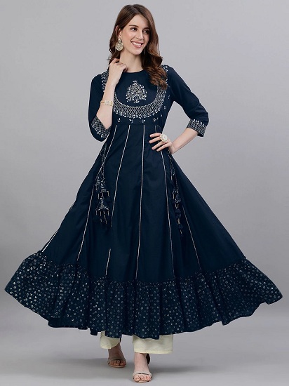20 Trending Blue Colour Kurta Designs For Men And Women