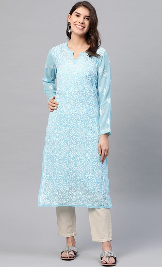 20 Trending Blue Colour Kurta Designs For Men And Women