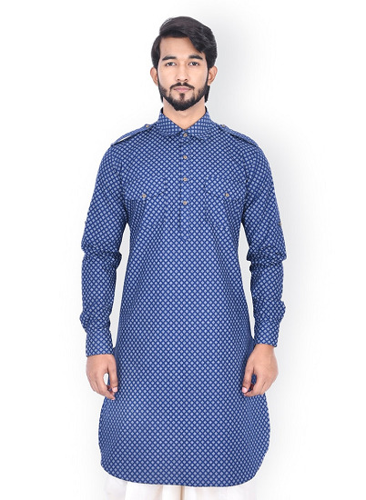 20 Trending Blue Colour Kurta Designs For Men And Women