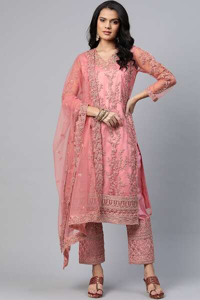 10 Trendy Models of Net Salwar Suits for Women with Beautiful Look