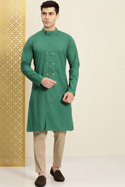 9 Beautiful Designs of Green Colour Kurta for Men and Women