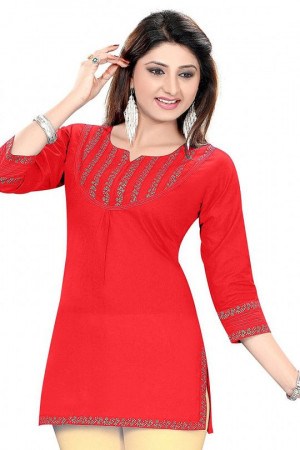 15 Stylish Red Colour Kurti Designs for Men and Women