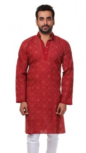 15 Stylish Red Colour Kurti Designs for Men and Women
