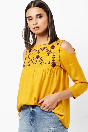 20 Trending Designs of Embroidered Tops for Charming Look
