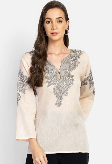 20 Trending Designs of Embroidered Tops for Charming Look