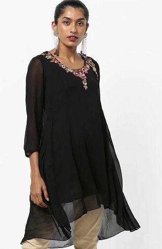 30 Stunning Black Kurti Designs For Women In Trend