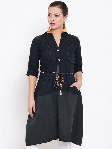 30 Stunning Black Kurti Designs For Women In Trend