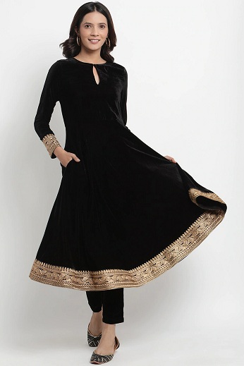 30 Stunning Black Kurti Designs For Women In Trend
