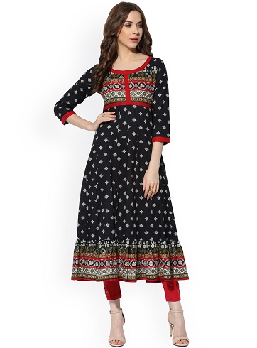 30 Stunning Black Kurti Designs For Women In Trend