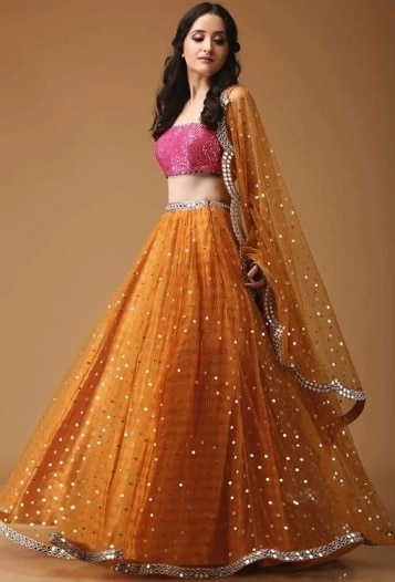 10 Best Orange Lehenga Choli Designs are Brighten Up Your Look