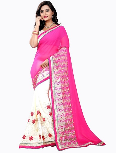 20 Trending Designs of White Sarees for Traditional Look