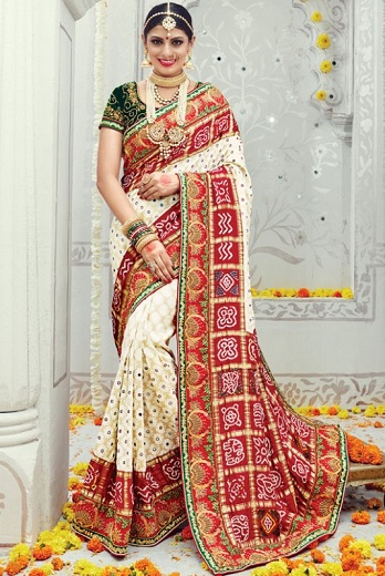 20 Trending Designs of White Sarees for Traditional Look