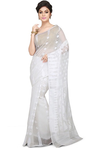 20 Trending Designs of White Sarees for Traditional Look