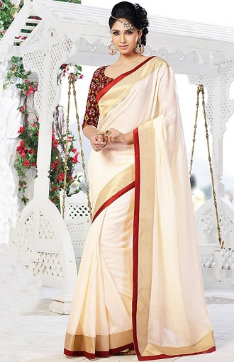 20 Trending Designs of White Sarees for Traditional Look