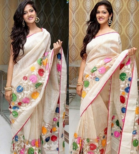 20 Trending Designs of White Sarees for Traditional Look