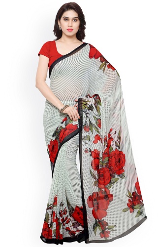 20 Trending Designs of White Sarees for Traditional Look