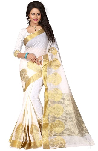 20 Trending Designs of White Sarees for Traditional Look