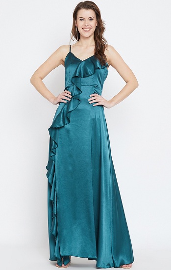 25 Trendy Designs of Satin Dresses for Ladies in Fashion