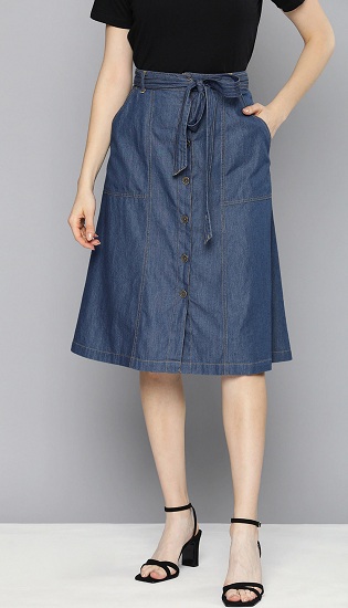 20 Trending Designs of Blue Skirts for Women in Fashion