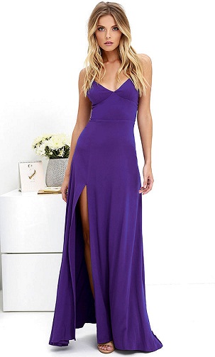 15 Stunning Models of Purple Dresses for Ladies in Fashion