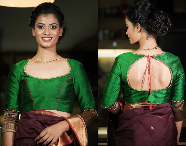 15 Beautiful Pot Neck Blouse Designs for Trendy Look