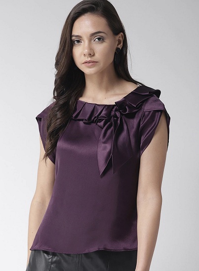 20 Fashionable Satin Top Designs for Ladies in Trend