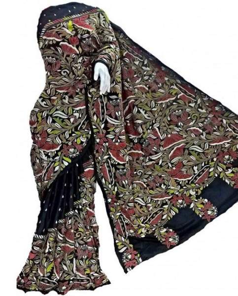 15 Beautiful Kantha Work Saree Designs With Images