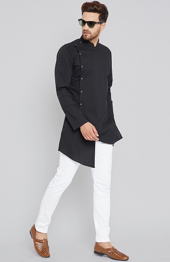 25 New Collection of Black Kurta Pajama Designs for Stylish Look