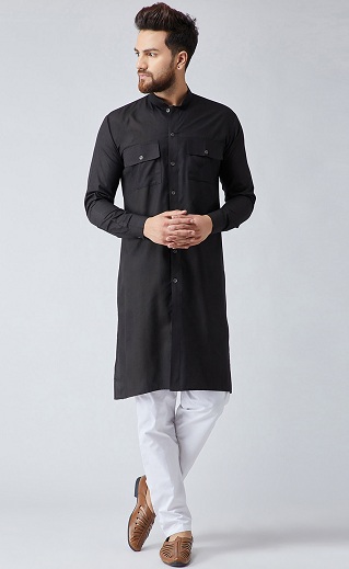 25 New Collection of Black Kurta Pajama Designs for Stylish Look