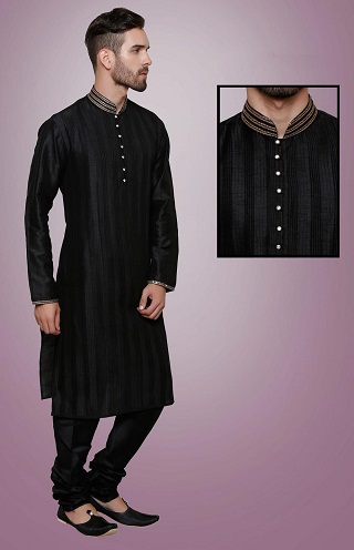25 New Collection of Black Kurta Pajama Designs for Stylish Look