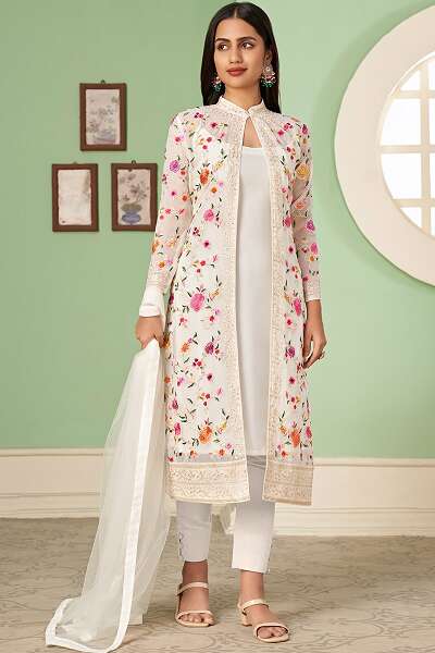 15 Magnificent White Salwar Kameez Designs - Trending Models