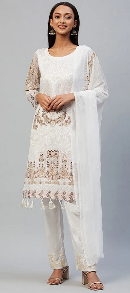 15 Magnificent White Salwar Kameez Designs - Trending Models
