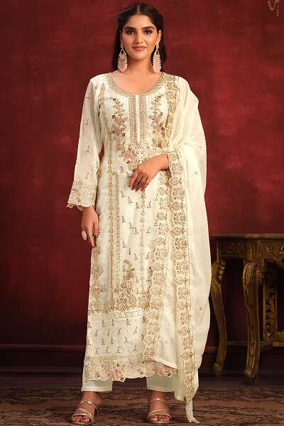 15 Magnificent White Salwar Kameez Designs - Trending Models